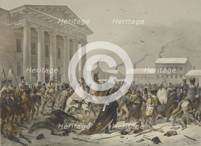 Flight of the French army through Vilnius, 1847.