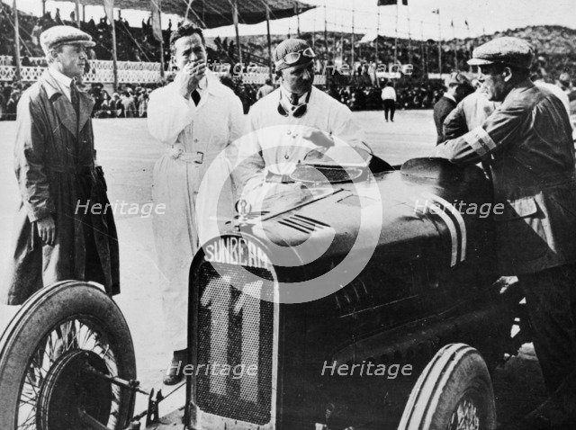 Sunbeam at the Spasish Grand Prix, Sitges, near Barcelona, 1923. Artist: Unknown