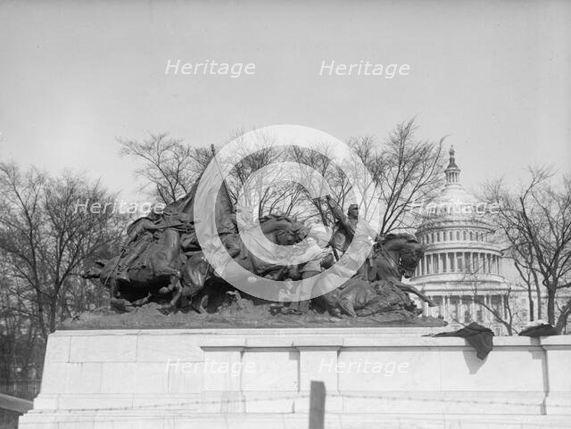 Grant Memorial at Capitol - Cavalry Group of Statuary, 1917. Creator: Harris & Ewing.
