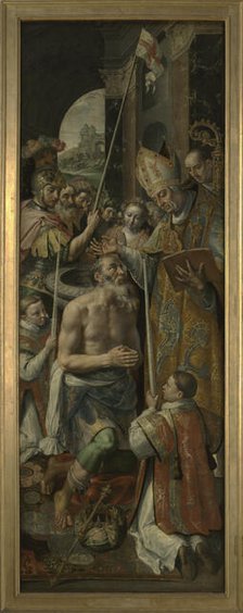 Baptism of the King of Silene, 1590. Creator: Martin de Vos.