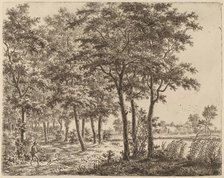 Landscape with a Peasant Carrying Firewood, c. 1800. Creator: Ernst Willem Jan Bagelaar.
