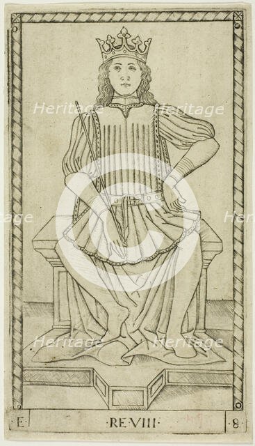 The King, plate eight from The Ranks and Conditions of Men, c.1465. Creator: Unknown.