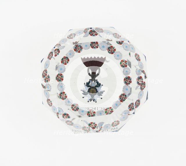Paperweight, Baccarat, Mid 19th century. Creator: Baccarat Glasshouse.