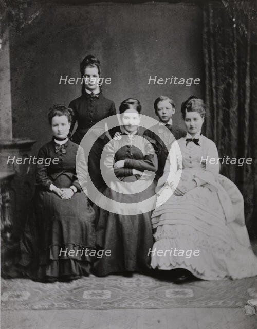 Group portrait of members of August Strindberg's family, 1870-1880. Creator: Unknown.