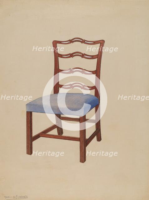 Side Chair, 1937. Creator: Mario De Ferrante.