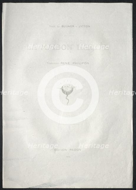 The Haunted House: Title Plate, 1896. Creator: Odilon Redon (French, 1840-1916); Auguste Clot (French, 1858-1936).