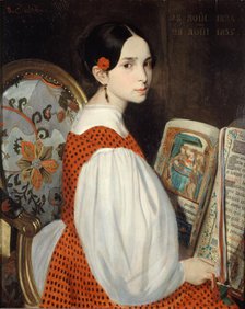 Léopoldine au Livre d'Heures, 1835. Creator: Auguste de Chatillon.