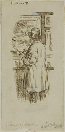 Man at Exhibition, 1870/91. Creator: Charles Samuel Keene.