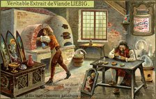 Painting with enamels in the 17th century, (c1900). Artist: Unknown