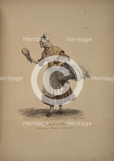Marchande de plaisirs.  From the Series "Cris de Paris" (The Cries of Paris), 1815. Creator: Vernet, Carle (1758-1836).