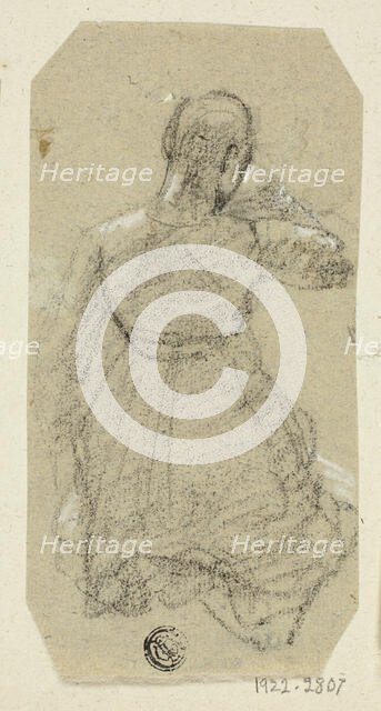 Female Figure Kneeling, Seen from Behind, n.d. Creator: Unknown.