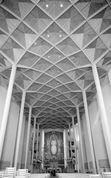 Interior of Coventry Cathedral, Coventry, West Midlands, 1962-1980. Artist: Eric de Maré