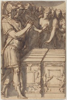 Alexander Consecrating the Altars for the Twelve Olympian Gods, 1545/1547. Creator: Perino del Vaga.