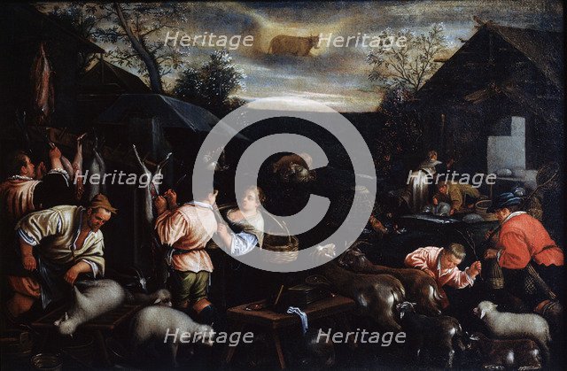 'April' (from the series 'The Seasons'), late 16th or early 17th century. Artist: Leandro Bassano