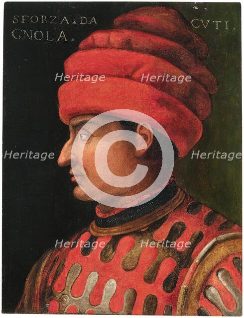 Portrait of Muzio Attendolo Sforza (1369-1424), 16th century. Creator: Anonymous.