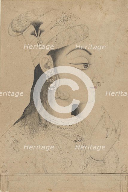 Woman with a Turban Dressed as Radha, late 19th century. Creator: Unknown.