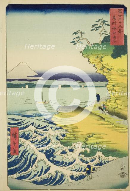 Hota Beach in Awa Province (Boshu Hota no kaigan), from the series "Thirty-six Views of..., 1858. Creator: Ando Hiroshige.