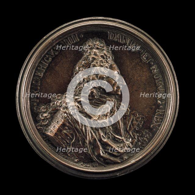 Frederick IV, 1671-1730, King of Denmark and Norway 1699 [obverse], 1708. Creator: Antonio Montauti.