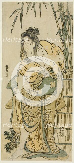 The Actor Ichikawa Komazo as a Woman with Dishevelled Hair, Japan, c. 1791. Creator: Hokusai.