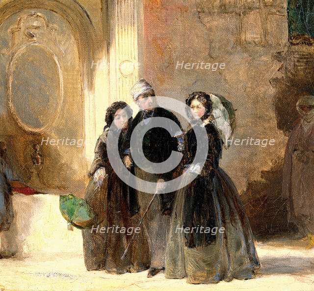 Florence Nightingale with Charles Holte Bracebridge and Selina Bracebridge in a Turkish street, 1859 Creator: Jerry Barrett.