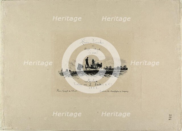 Title page, from Radierversuche, 1844. Creator: Adolph Menzel.