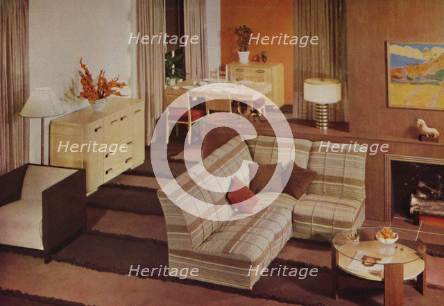 'Combination Dining-Living Room in New York', 1938. Artist: Unknown.