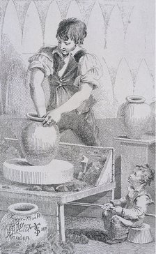 Potter at work, Cries of London, (c1819?). Artist: John Thomas Smith