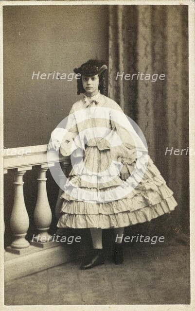 Portrait of the Princeess Dagmar of Denmark (1847-1928), 1860. Creator: Photo studio E. Lange, Copenhagen (active 1854-1863).