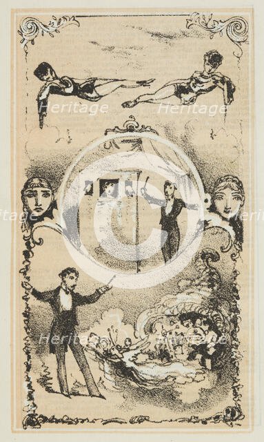 Dr. Lynn performs magical illusions, 1870. Creator: Unknown.