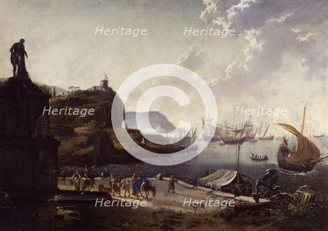 Seaport. Creator: Jode, Hans de (1630-1663).