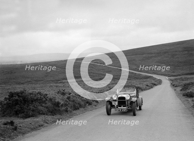 Peter Clark's HRG, winner of a silver award at the MCC Torquay Rally, July 1937. Artist: Bill Brunell.