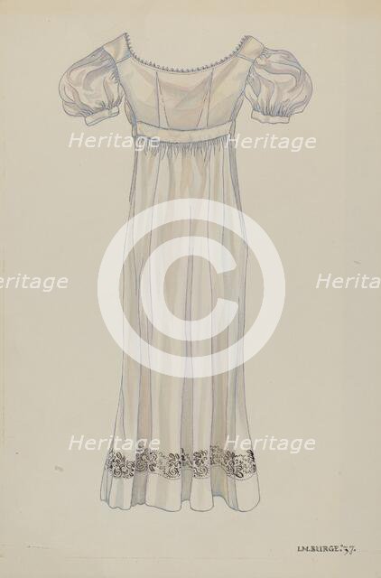 Day Dress, 1937. Creator: Irene M. Burge.