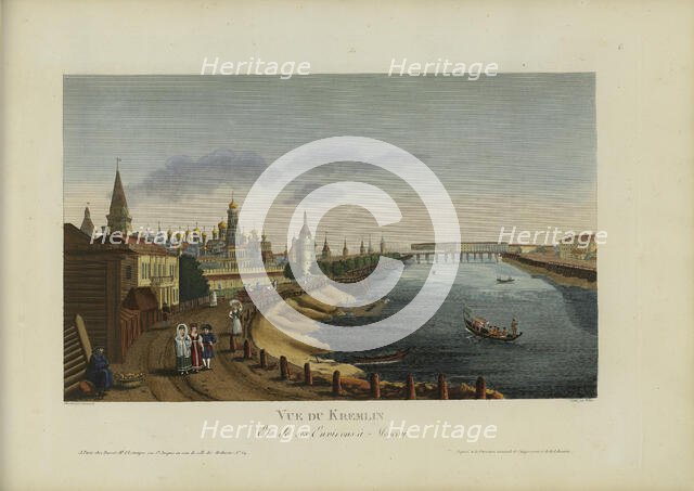 Vue du Kremlin, et de ses environs à Moscou, 1817-1824. Creator: Courvoisier-Voisin, Henri (1757-1830).