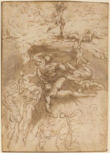 The Fall of the Rebel Angels [recto], c. 1524/1527. Creator: Parmigianino.