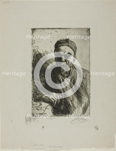 Paul Verlaine II, 1895. Creator: Anders Leonard Zorn.