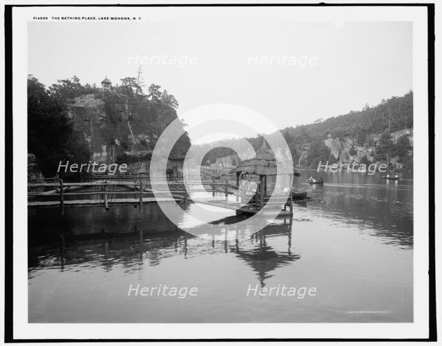 The Bathing place, Lake Mohonk, N.Y., c1902. Creator: Unknown.