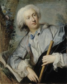 The Flute Player , 1734. Creator: Pasch, Lorenz, the Elder (1702-1766).