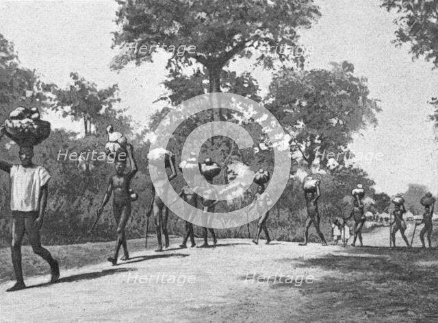 ''Caravane de porteurs Senoufos; L'Ouest Africain', 1914. Creator: Unknown.