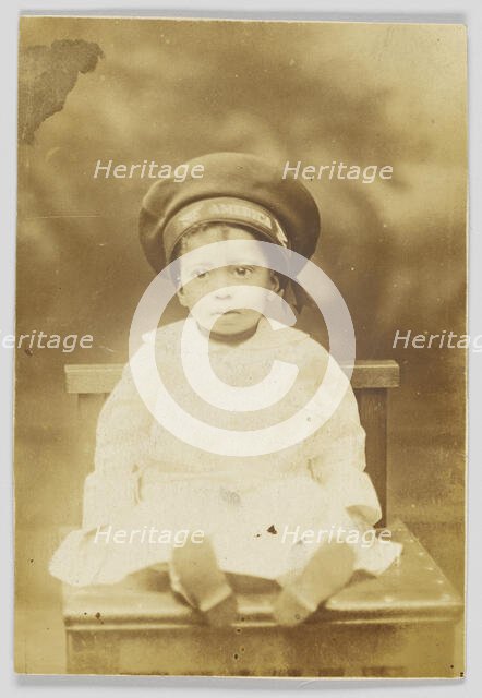 Photographic postcard with image of a small child, 1918-1930. Creator: Unknown.