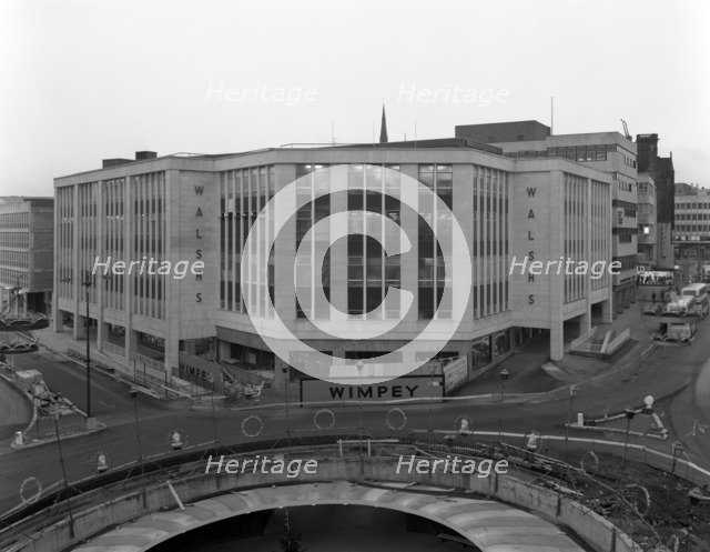 Walsh's department store in Sheffield during its redevelopment, South Yorkshire, 1967. Artist: Michael Walters