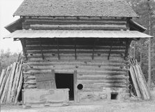 Tobacco barn ready for "putting in", Person County, North Carolina, 1939. Creator: Dorothea Lange.