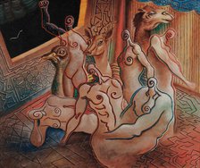 La partenza della colomba (The departure of the dove), 1930. Creator: Savinio, Alberto (1891-1952)