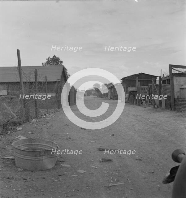 Slums of East El Centro, California, 1937. Creator: Dorothea Lange.