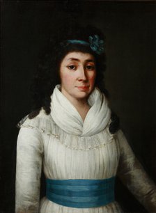 Portrait of Yelizaveta Petrovna Yankova (1768-1861), née Rimskaya-Korsakova, 1794. Artist: Anonymous  