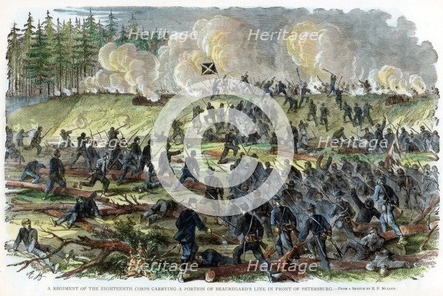 Siege of Petersburg, Virginia, American Civil War, c1864-c1865. Artist: Unknown
