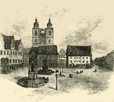 'The Market Square, Wittenberg', 1890.   Creator: Unknown.