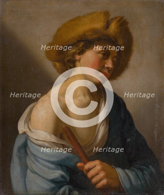 Shepherd with a Flute, 1700-1800. Creator: Unknown.