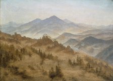 Mountains in the Rising Fog, c1835. Creator: Caspar David Friedrich