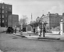 Anglo-American Oil Company petrol station, Euston Road, London, 1922. Artist: Bedford Lemere and Company.