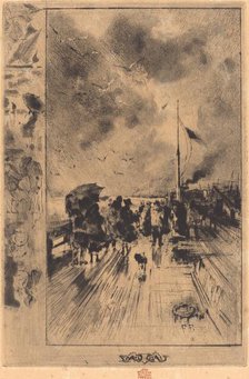 Une Jetée en Angleterre (A Pier in England), 1879. Creator: Felix Hilaire Buhot.
